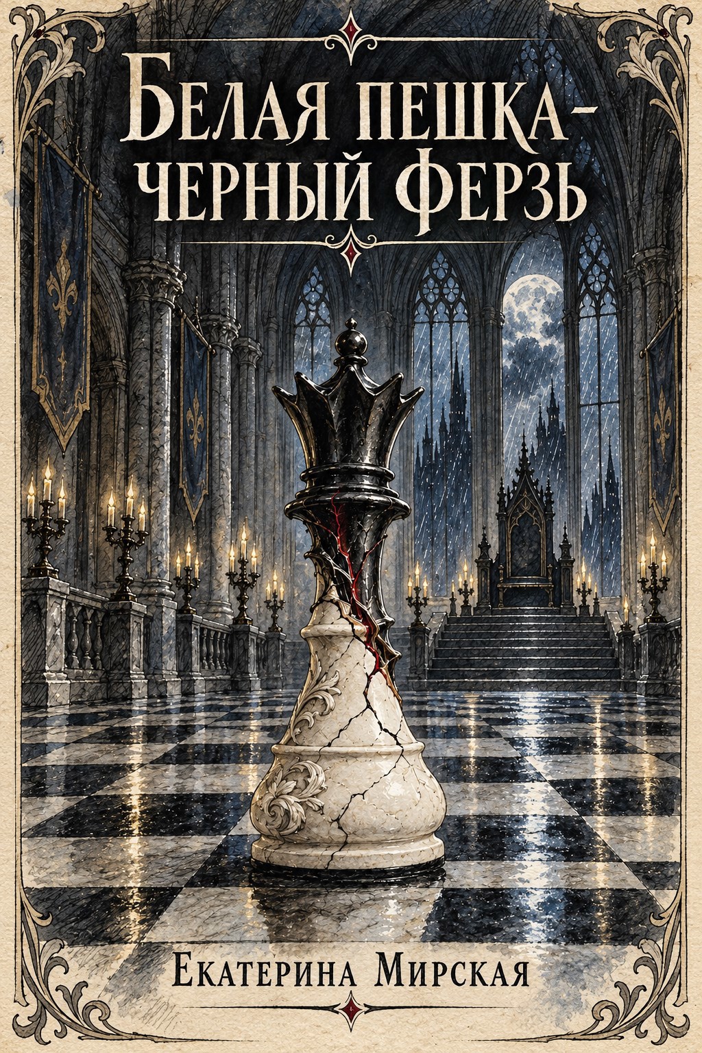 Обложка книги Белая пешка — черный ферзь