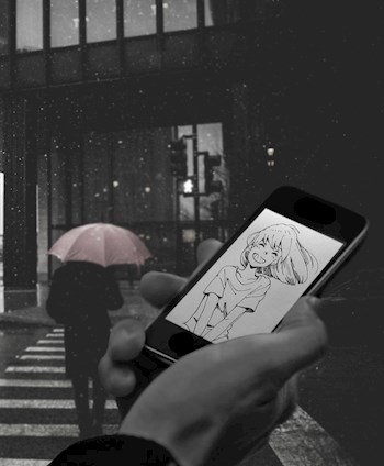 Обложка книги Аниме девочка в моем смартфоне