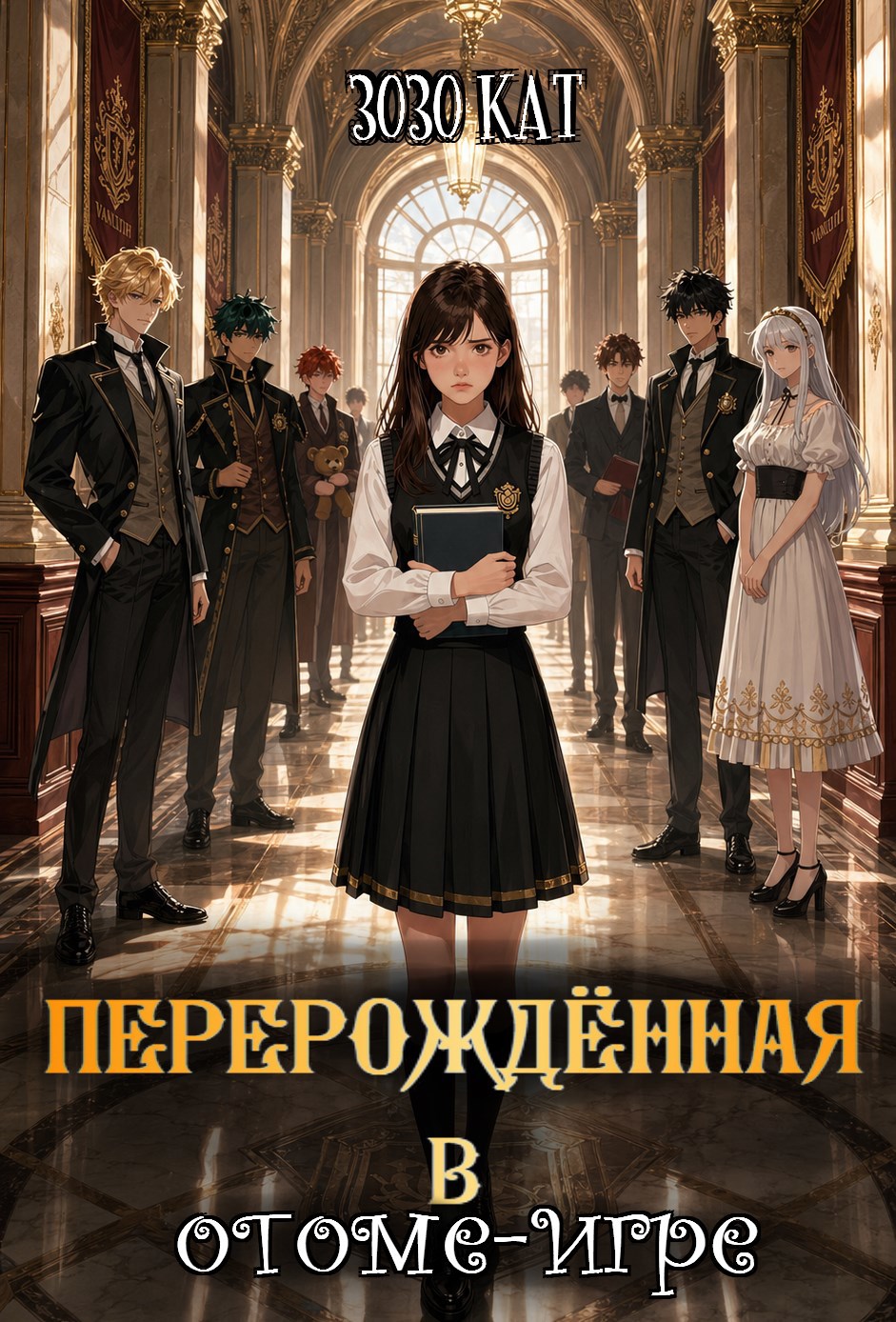 Обложка книги Перерождённая в отоме-игре