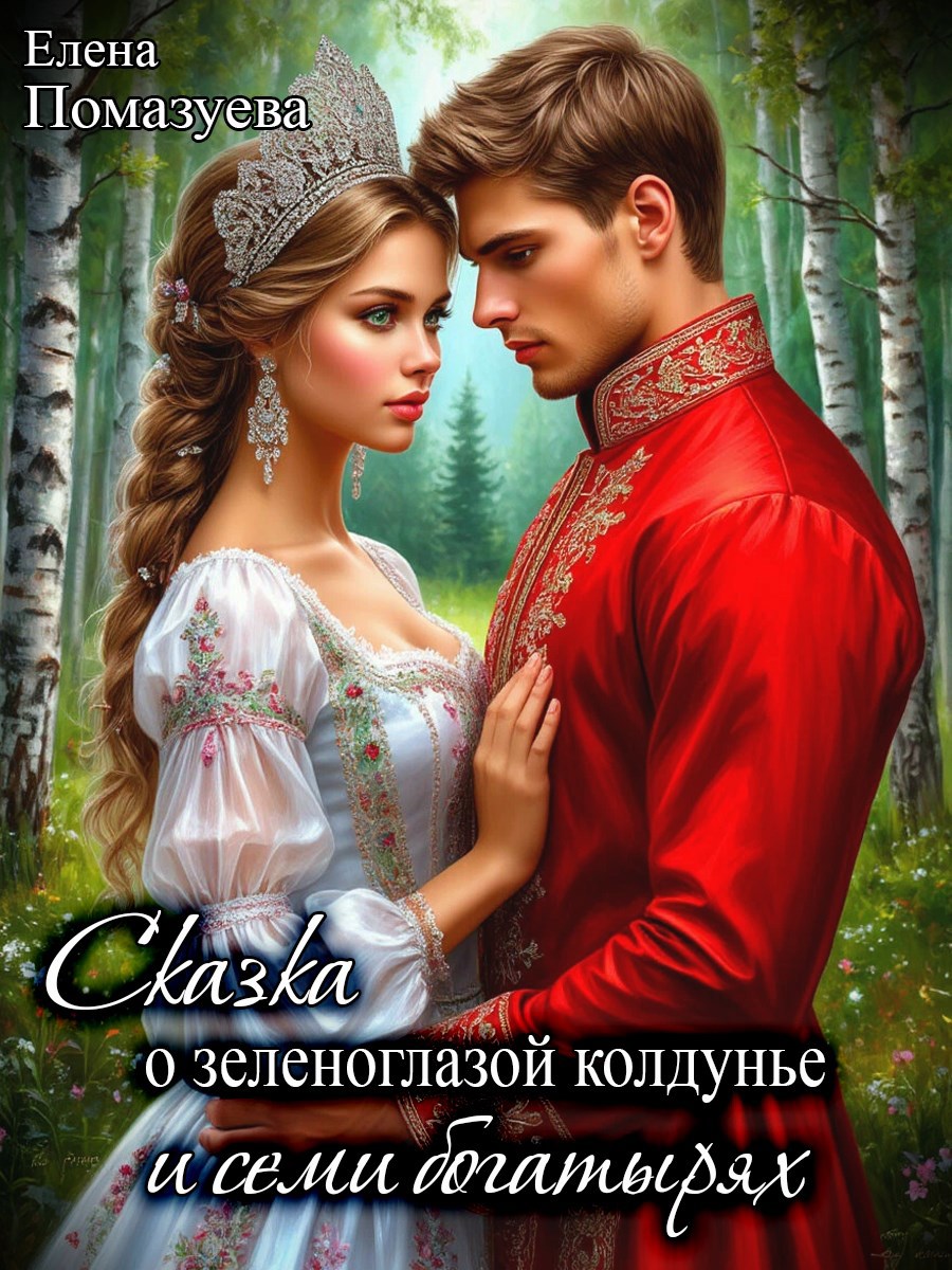 Обложка книги Сказка о зеленоглазой колдунье и семи богатырях