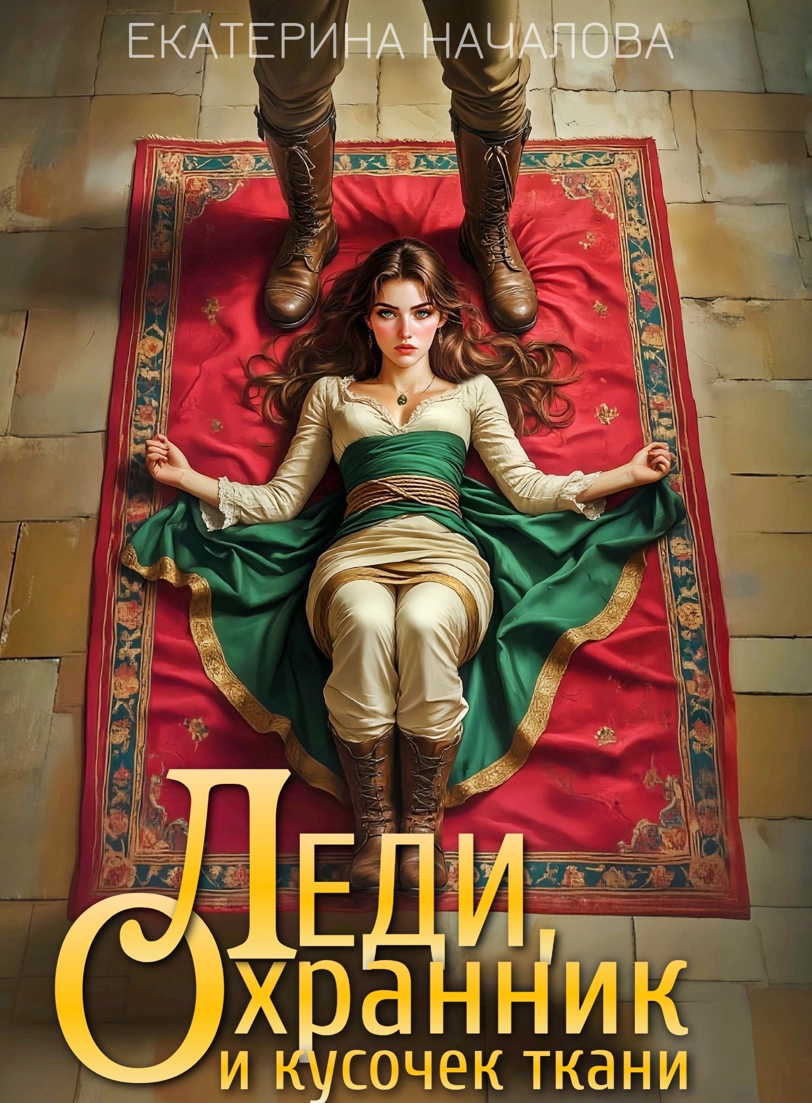 Обложка книги Леди, охранник и кусочек ткани