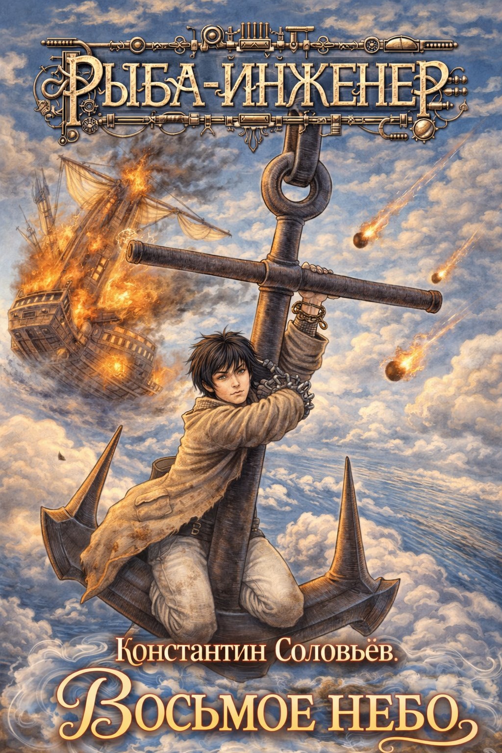 Обложка книги "Восьмое небо" - часть первая, "Рыба-инженер"