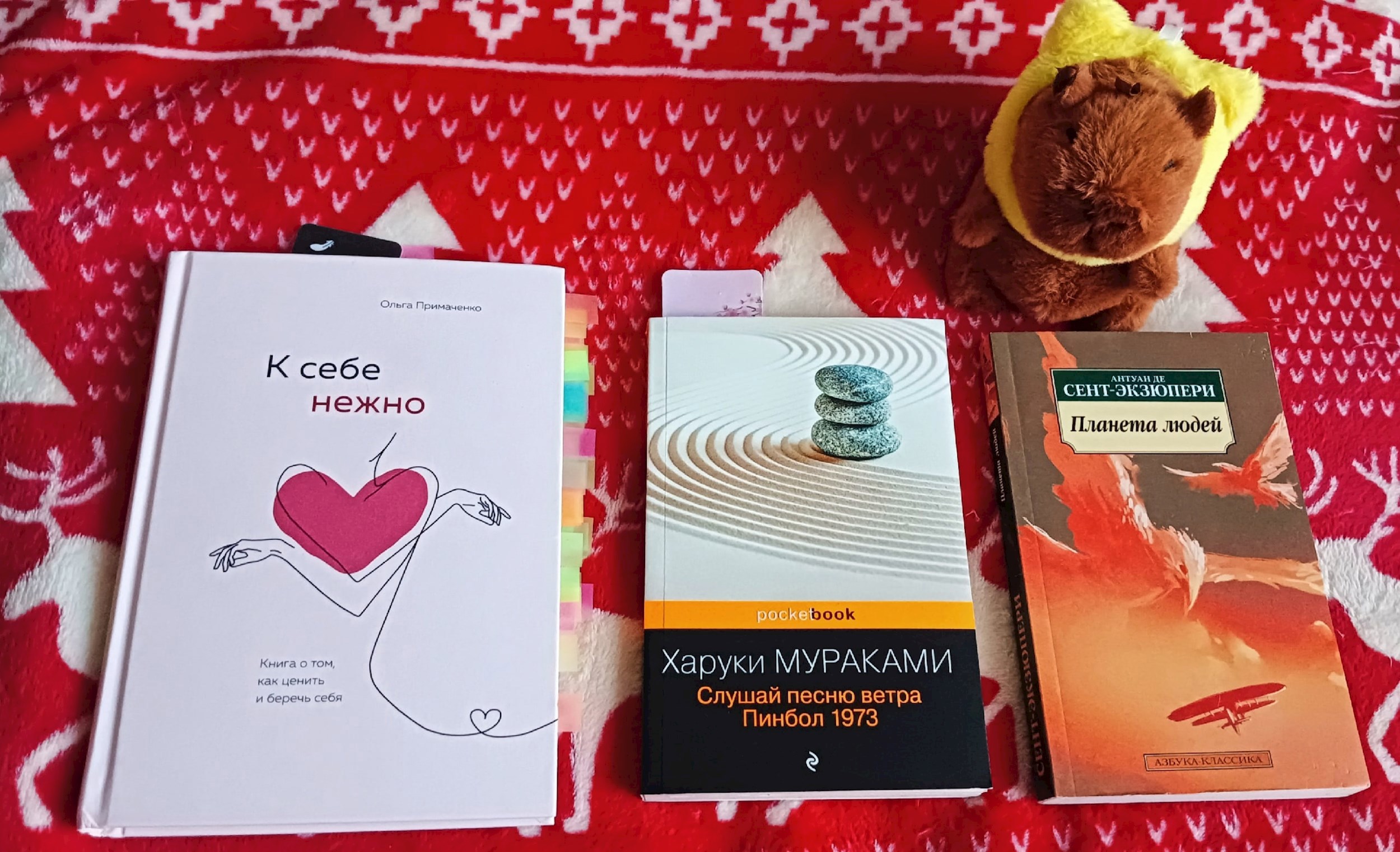 Обложка книги Обзор нескольких книг "К Себе нежно","Слушай песнь ветра", "Планета людей".