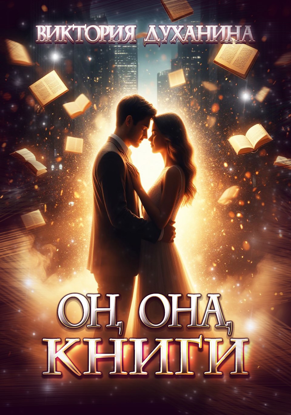 Обложка книги Он, Она и книги