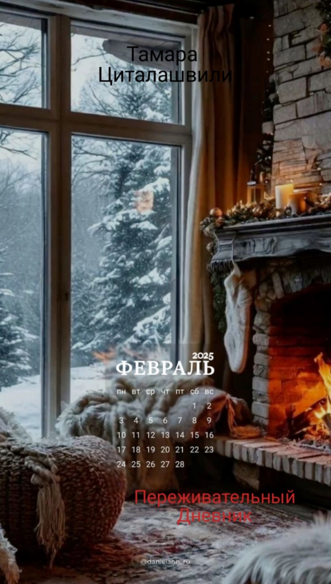 Обложка книги Переживательный дневник, Февраль
