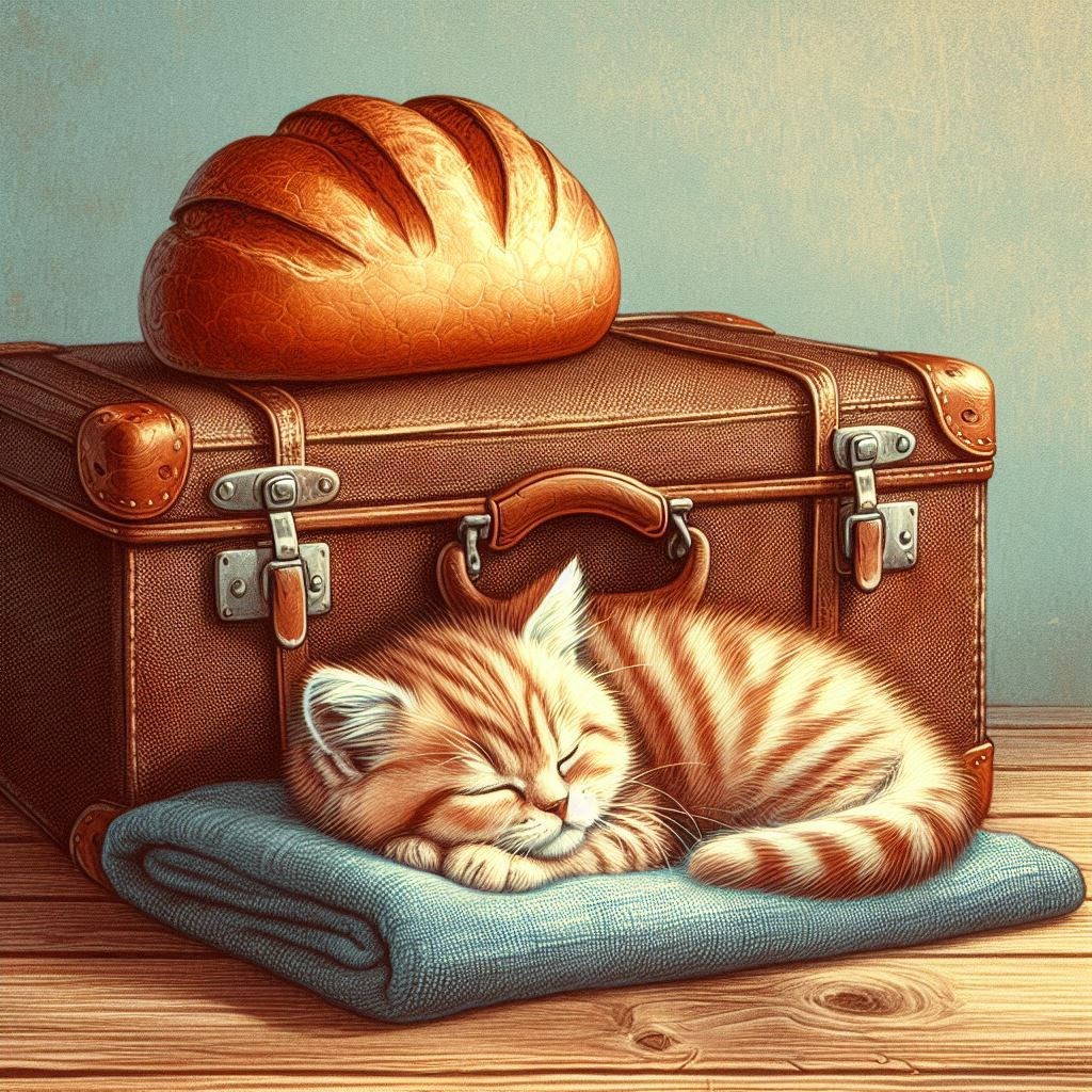 Обложка книги Батон и котенок