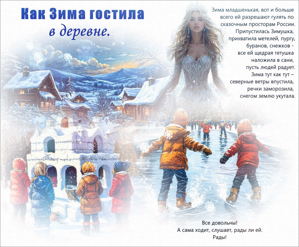 Обложка книги Как Зима гостила в деревне