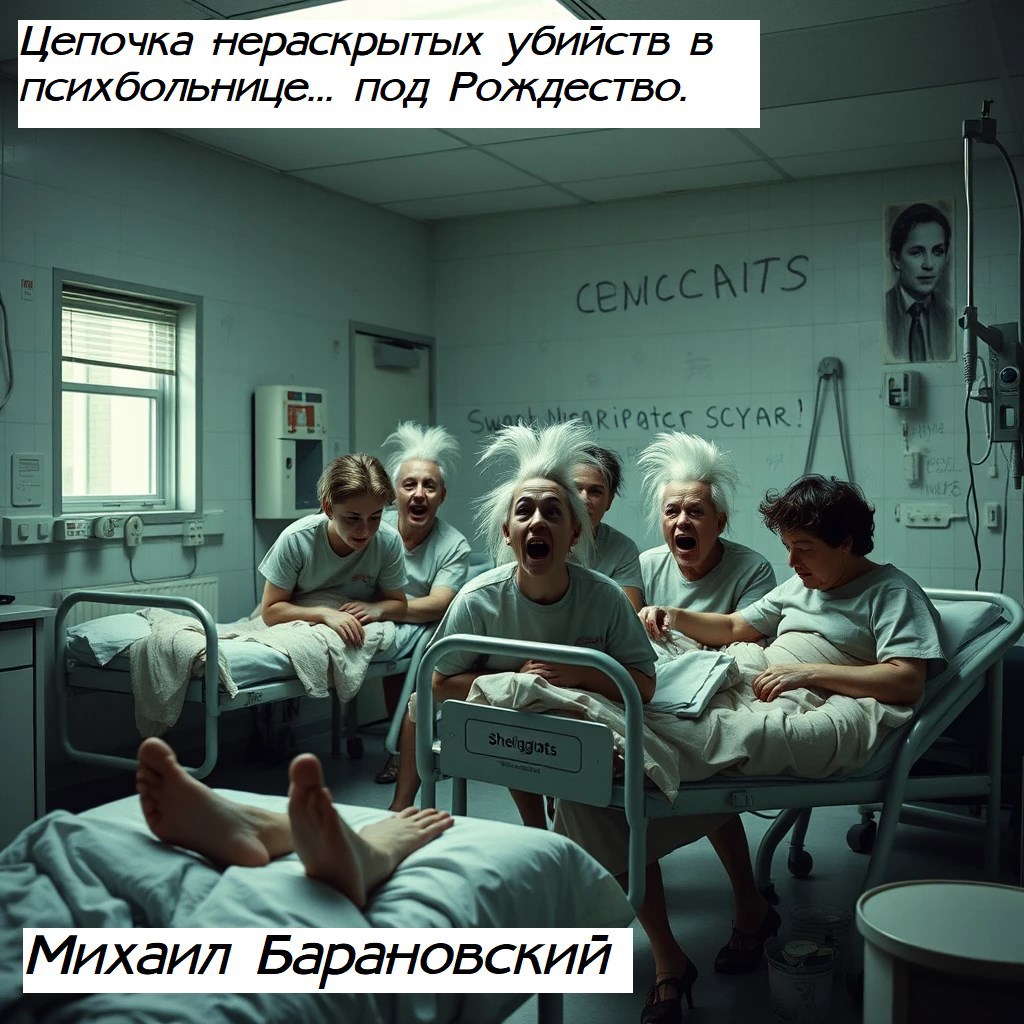 Обложка книги Цепочка нераскрытых убийств в психбольнице... под Рождество.
