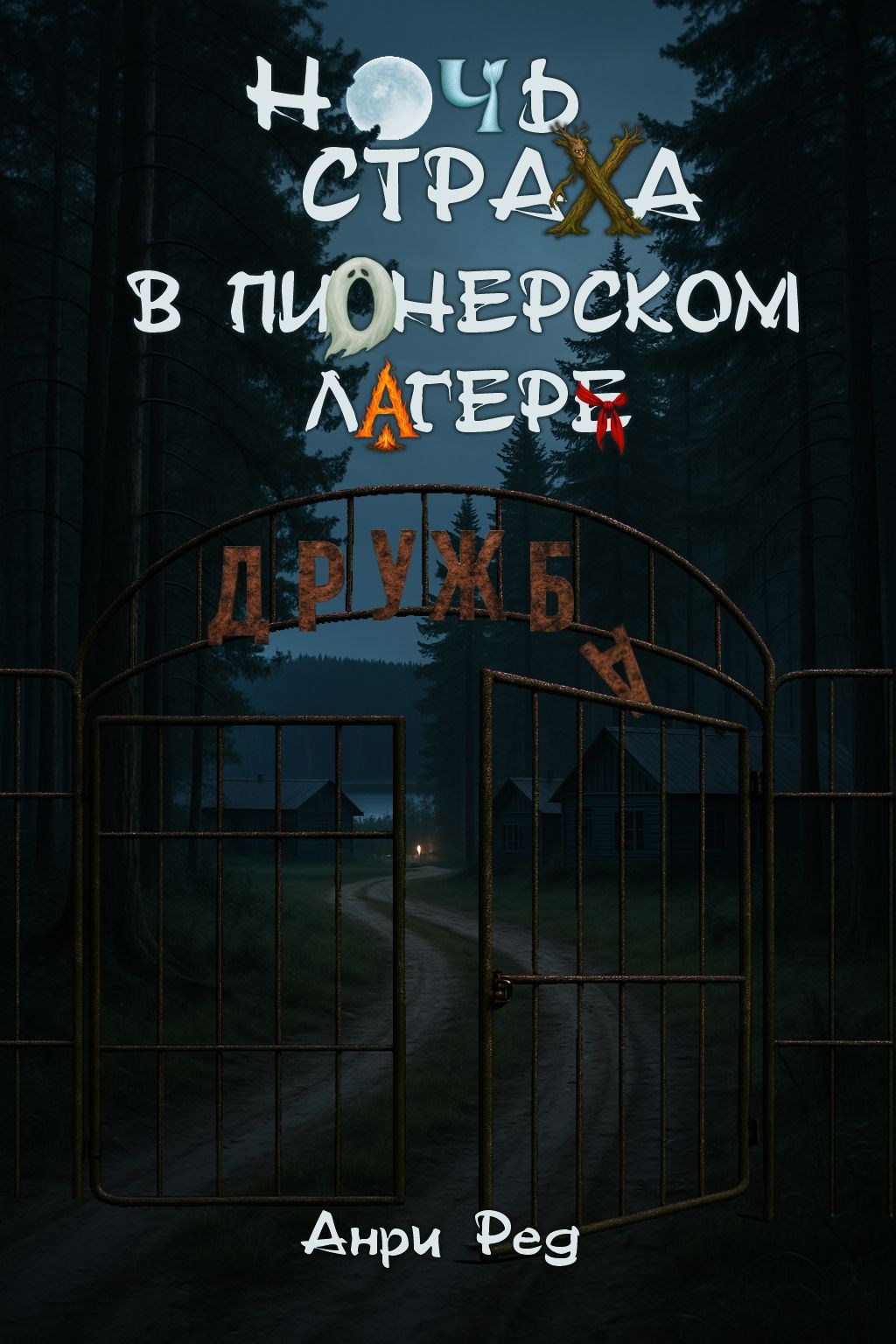 Обложка книги Ночь страха в пионерском лагере