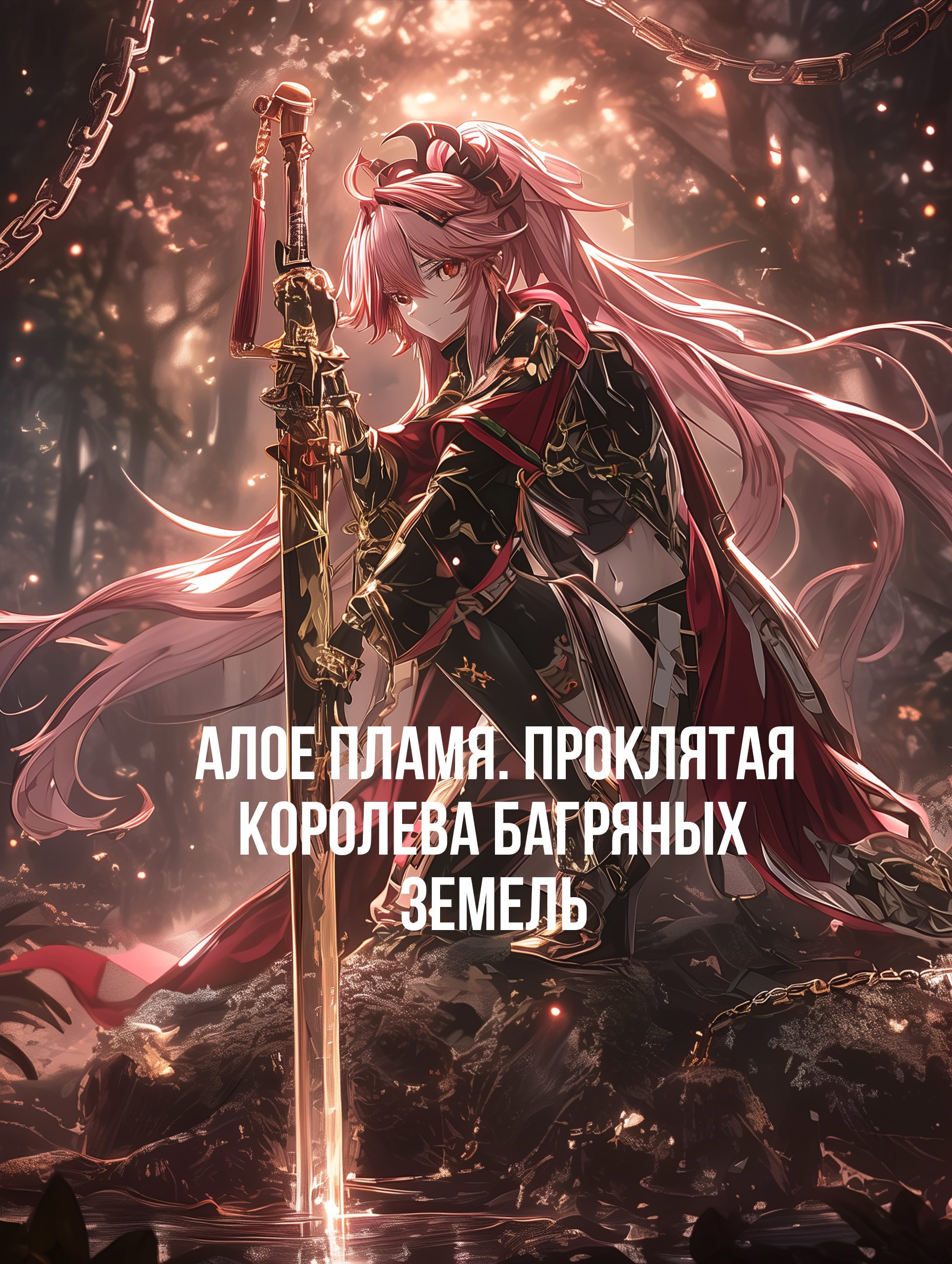 Обложка книги Алое Пламя. Проклятая Королева Багряных Земель