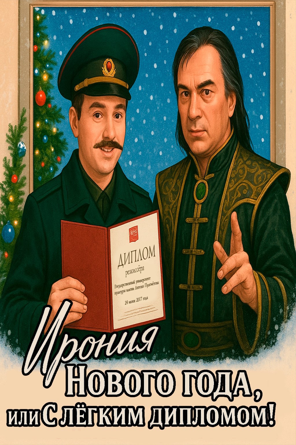 Обложка книги Ирония Нового года, или С лёгким дипломом!