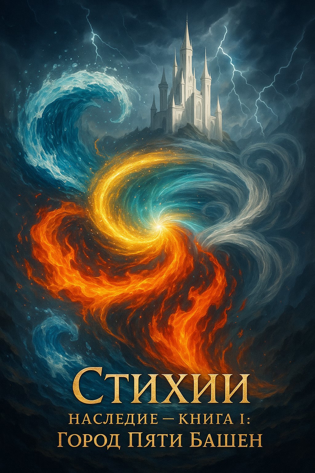 Обложка книги Стихии. Наследие — Книга I: Город Пяти Башен
