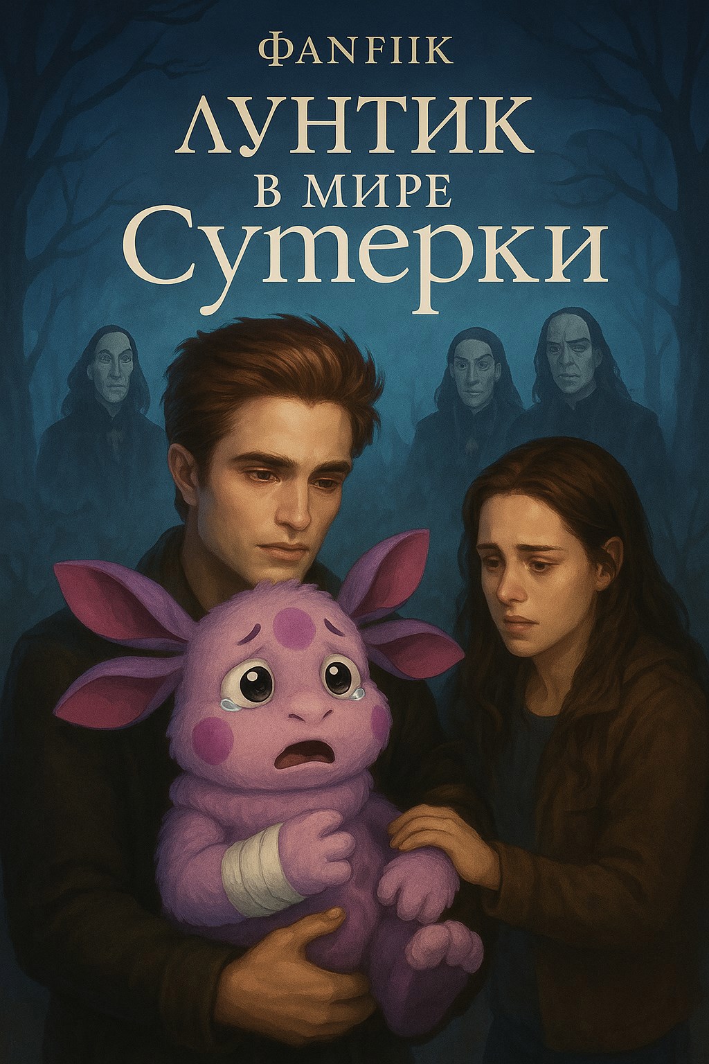 Обложка книги фанфик Лунтик в мире Сумерек