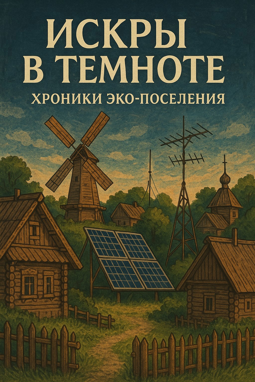 Обложка книги Искры в темноте: Хроники эко-поселения
