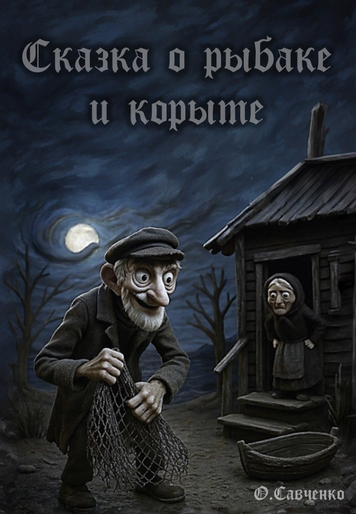 Обложка книги Сказка о рыбаке и корыте
