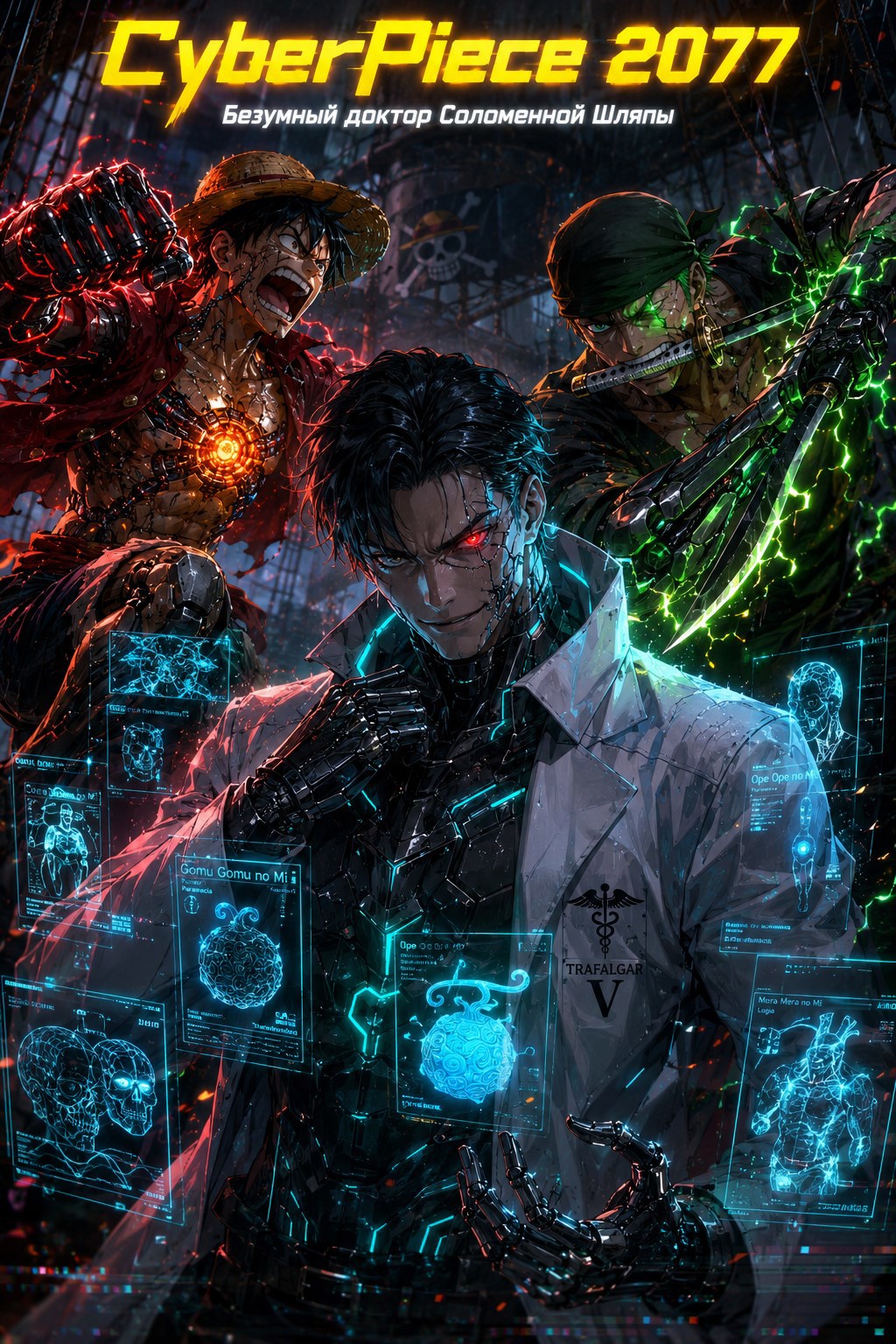 Обложка книги CyberPiece 2077: Безумный доктор Соломенной Шляпы