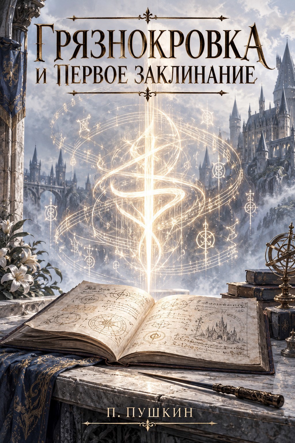 Обложка книги Грязнокровка и Первое Заклинание