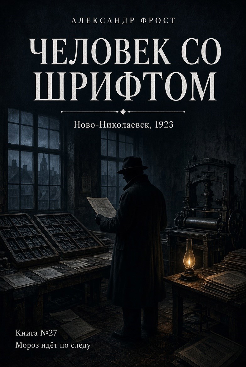 Обложка книги Человек со шрифтом. Мороз идёт по следу книга 27