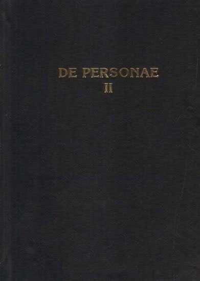 Обложка книги De Personae / О Личностях Сборник научных трудов Том II