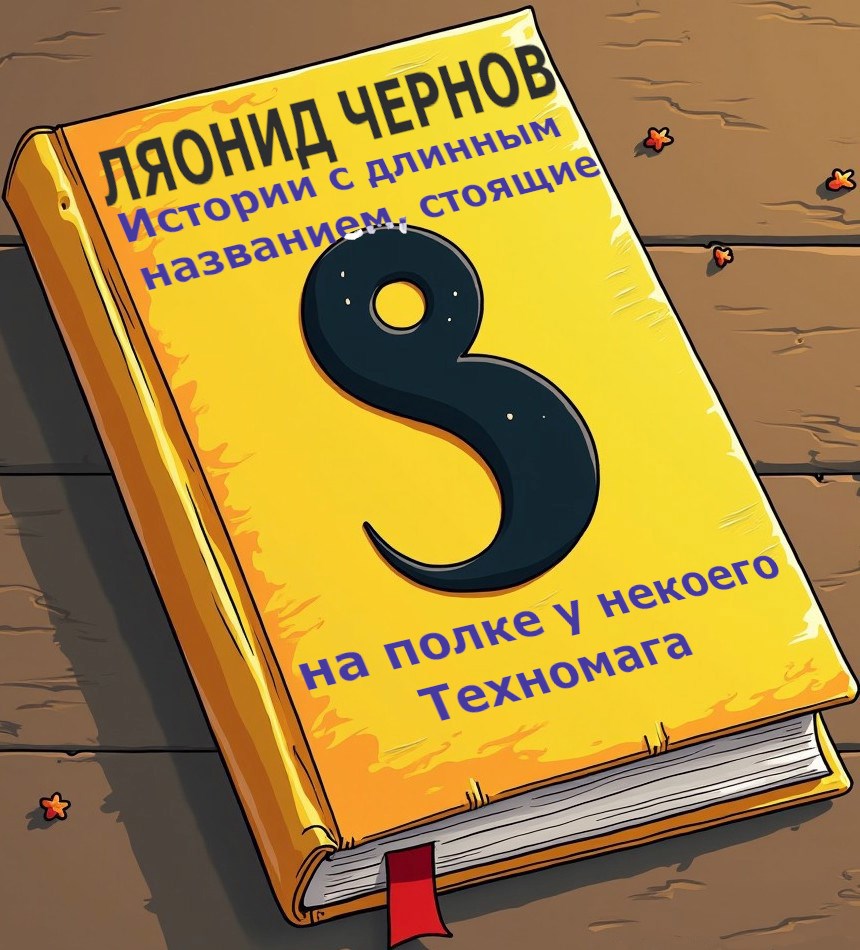 Обложка книги Истории с длинным названием, стоящие на полке у некоего Техномага