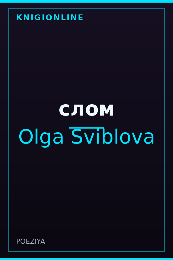 Обложка книги слом