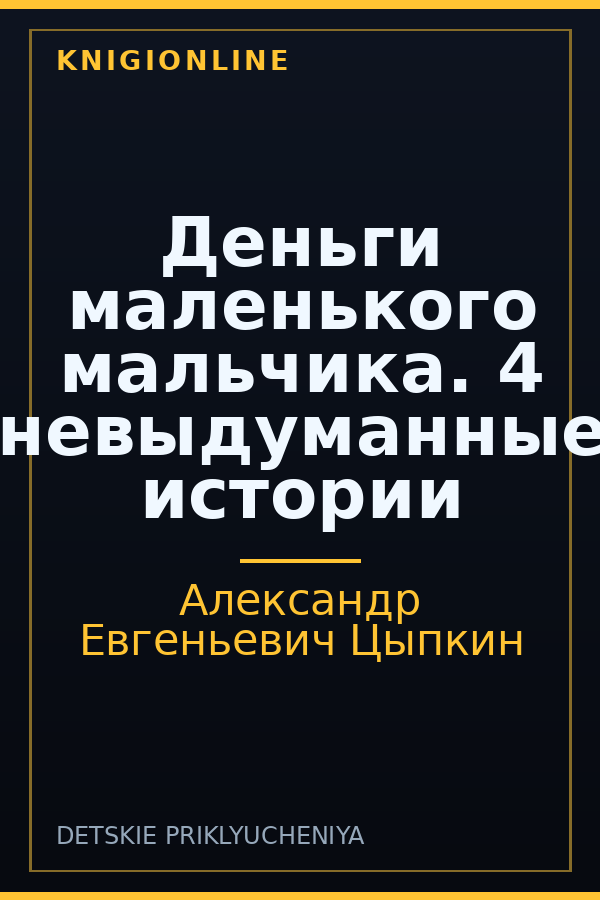 Обложка книги Деньги маленького мальчика. 4 невыдуманные истории
