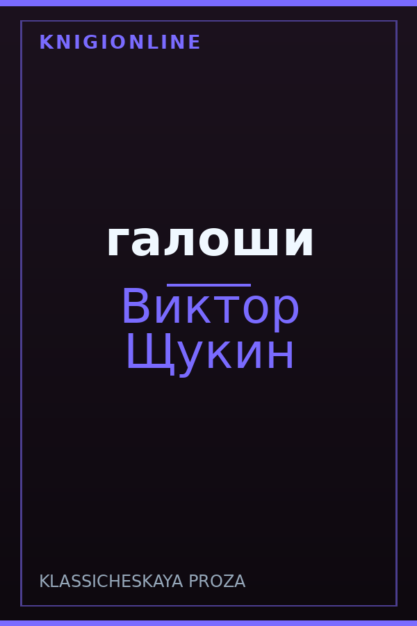 Обложка книги галоши