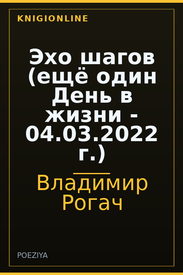 Обложка книги Эхо шагов (ещё один День в жизни - 04.03.2022 г.)