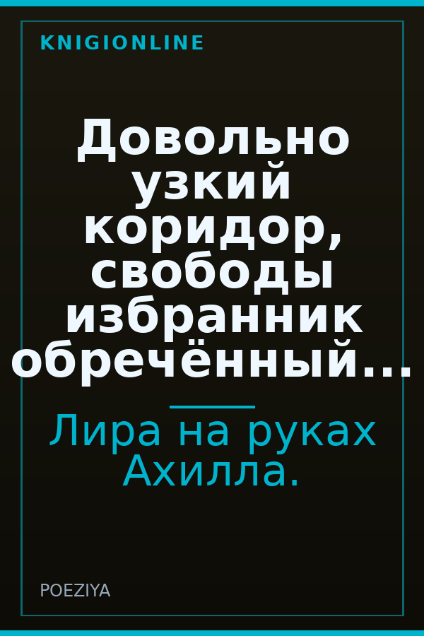 Обложка книги Довольно узкий коридор, свободы избранник обречённый...