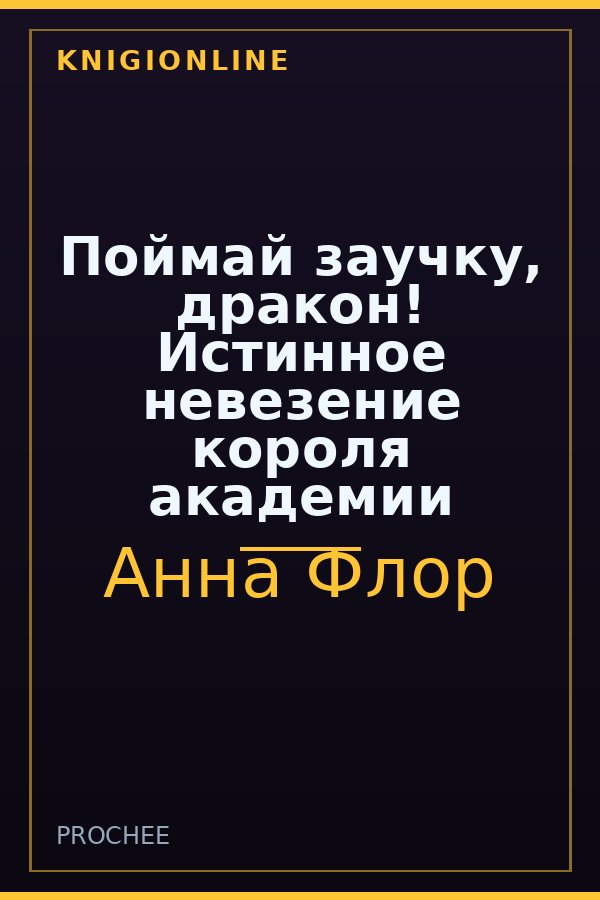 Обложка книги Поймай заучку, дракон! Истинное невезение короля академии
