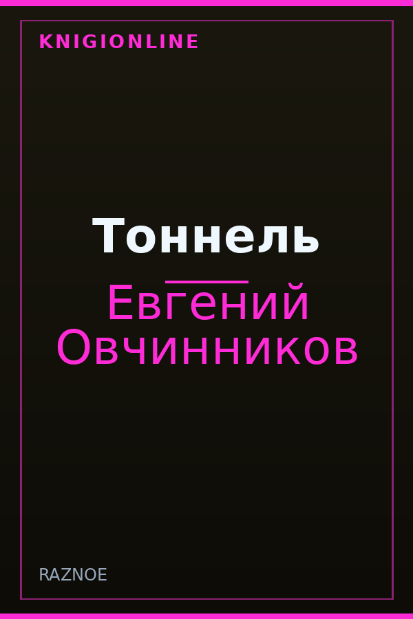 Обложка книги Тоннель