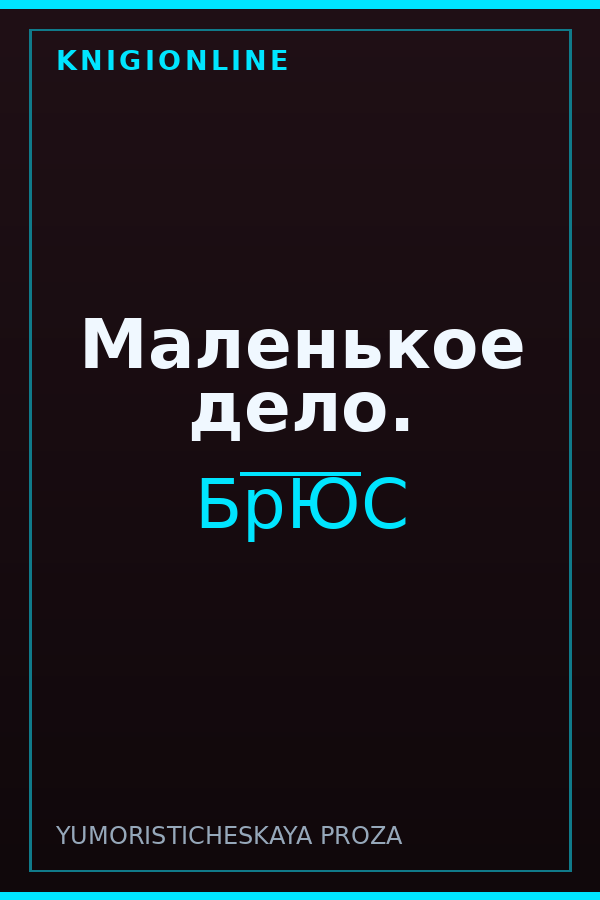 Обложка книги Маленькое дело.