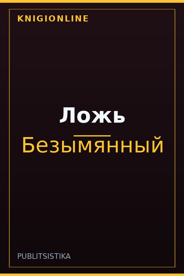 Обложка книги Ложь