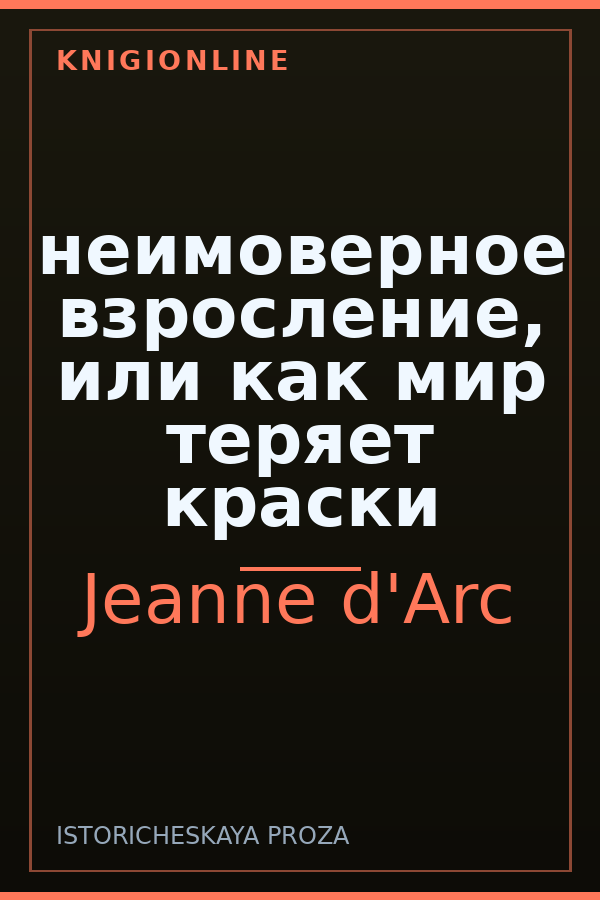 Обложка книги неимоверное взросление, или как мир теряет краски