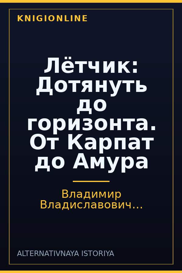 Обложка книги Лётчик: Дотянуть до горизонта. От Карпат до Амура