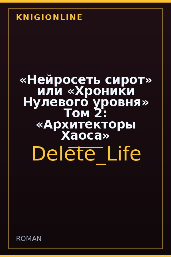 Обложка книги «Нейросеть сирот» или «Хроники Нулевого уровня» Том 2: «Архитекторы Хаоса»
