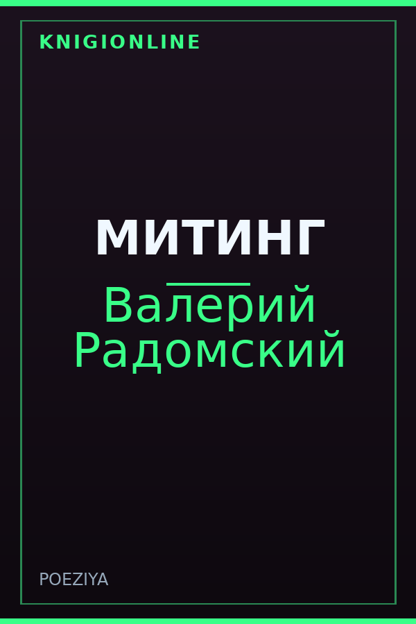Обложка книги МИТИНГ