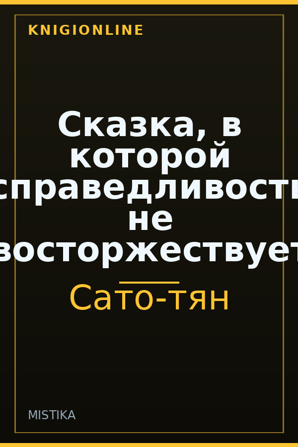 Обложка книги Сказка, в которой справедливость не восторжествует