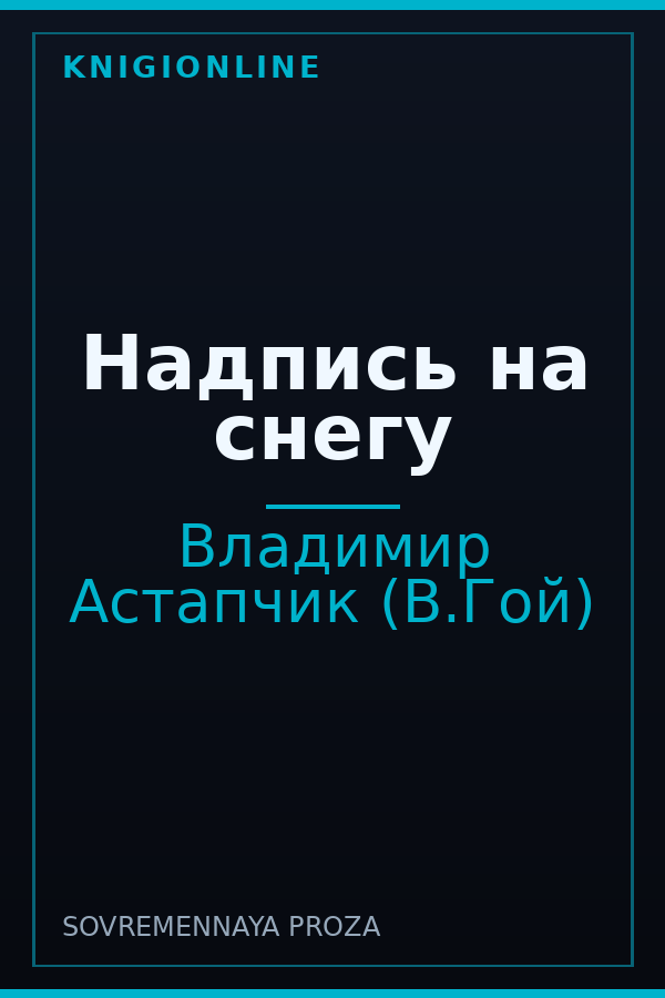 Обложка книги Надпись на снегу