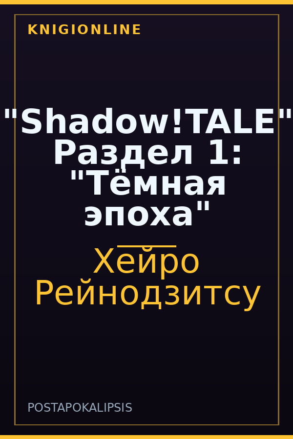 Обложка книги "Shadow!TALE" Раздел 1: "Тёмная эпоха"