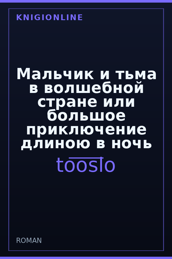Обложка книги Мальчик и тьма в волшебной стране или большое приключение длиною в ночь