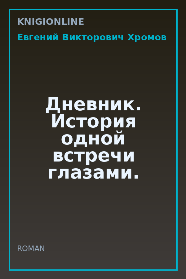 Обложка книги Дневник. История одной встречи глазами.