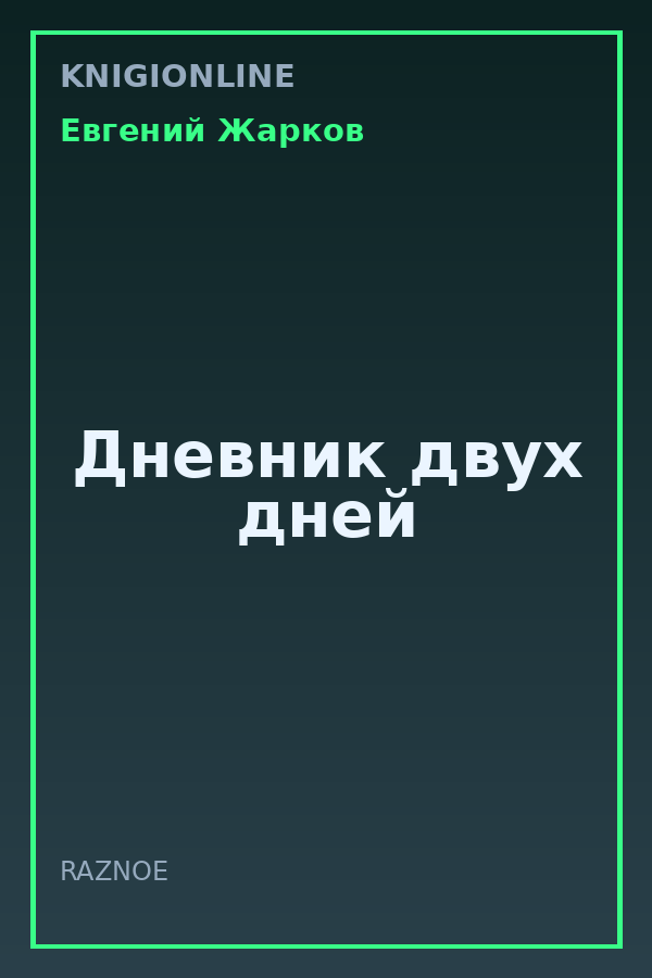 Обложка книги Дневник двух дней