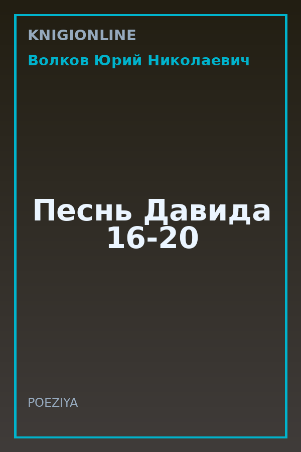 Обложка книги Песнь Давида 16-20
