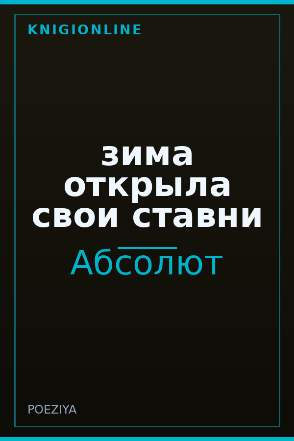 Обложка книги зима открыла свои ставни