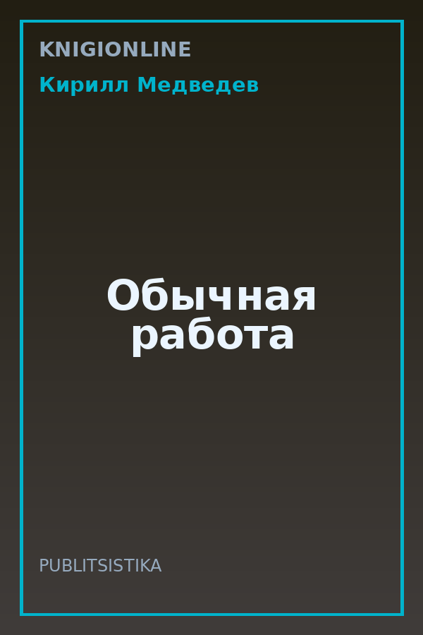 Обложка книги Обычная работа