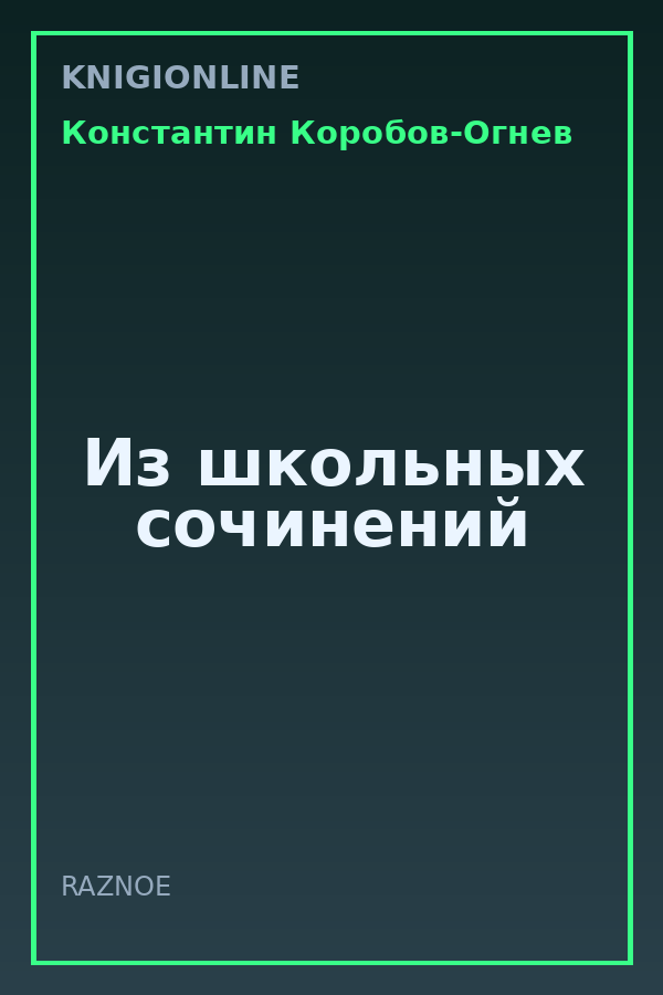 Обложка книги Из школьных сочинений