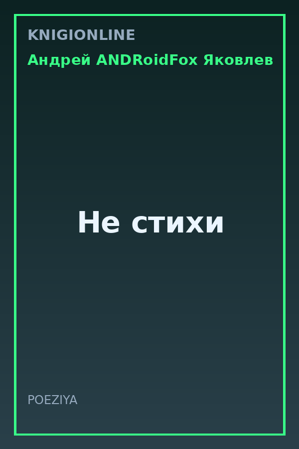 Обложка книги Не стихи