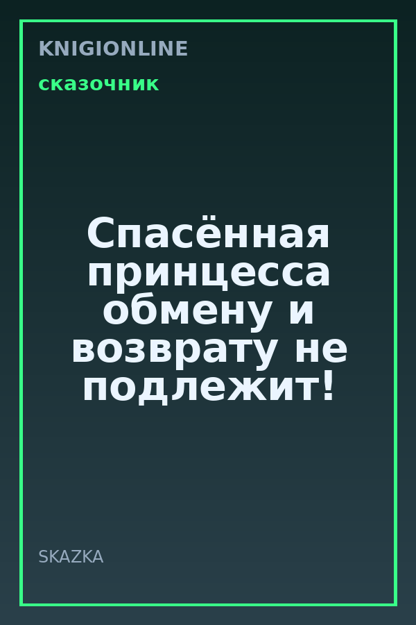 Обложка книги Спасённая принцесса обмену и возврату не подлежит!