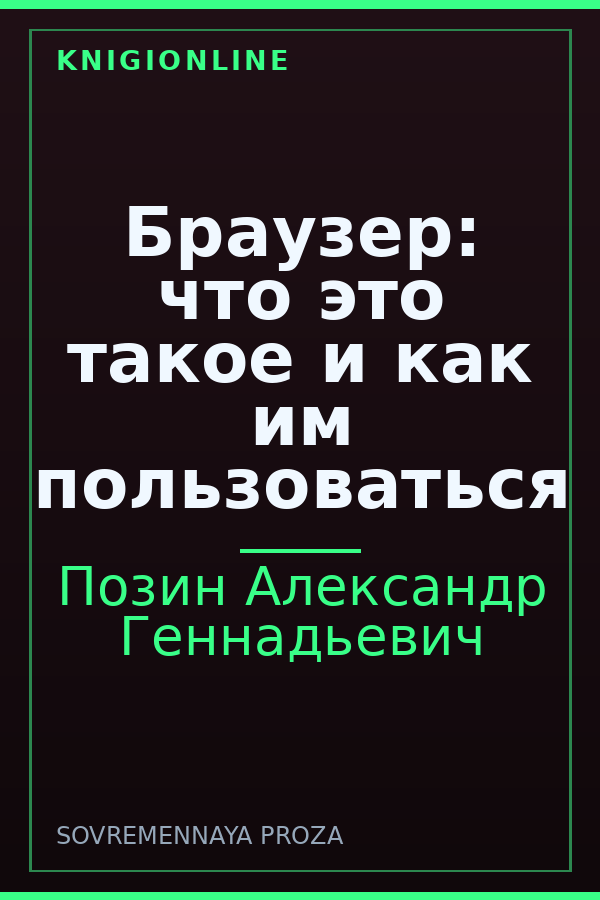Обложка книги Браузер: что это такое и как им пользоваться